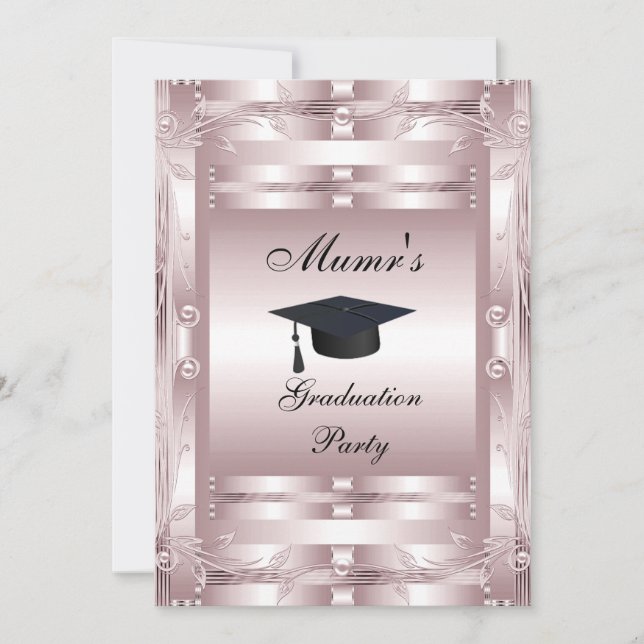 Invitación formal de la fiesta de graduación de ma (Anverso)