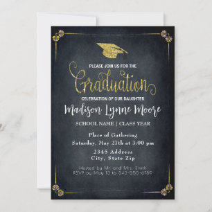 Invitación formal de la fiesta de graduación de ne