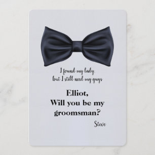 Invitación Formal de Padrino con Corbata de Moño