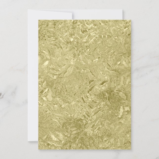 Invitación formal de papel de oro para Nochevieja (Anverso)