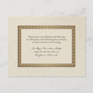 Invitación Formal de Recepción de Damasco Floral d