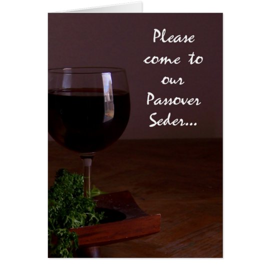 Invitación formal de Seder del Passover de la copa