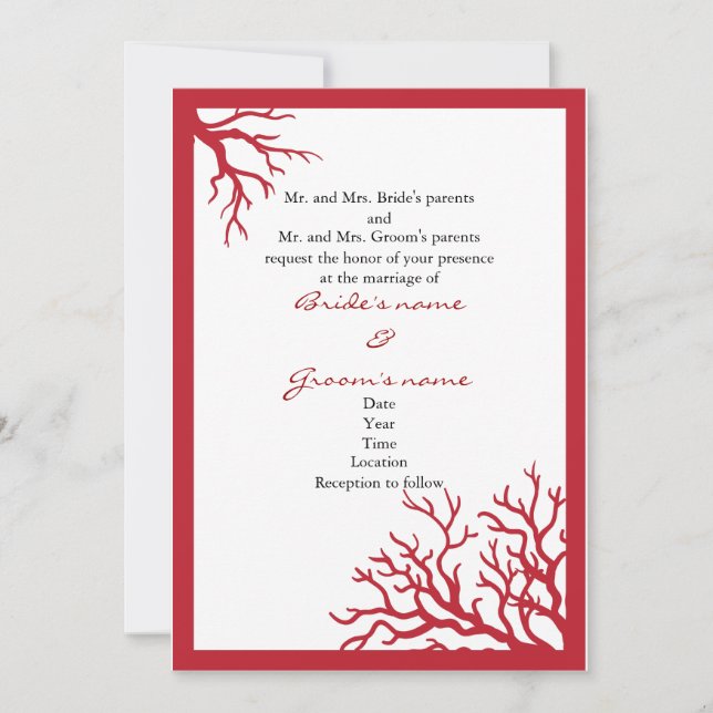 Invitación formal del Coral Rojo (Anverso)