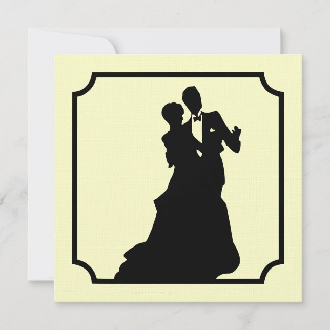 Invitación formal del fiesta del cuadrado del lazo (Anverso)