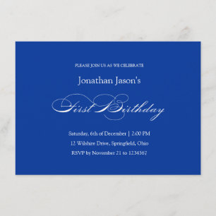 Invitación formal del primer bebé del cumpleaños