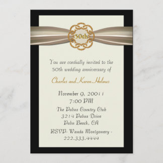 Invitación Formal Elegante para el 50 Aniversario