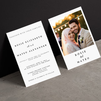 Invitación Formal Evening With Unique And Elegant Wedding