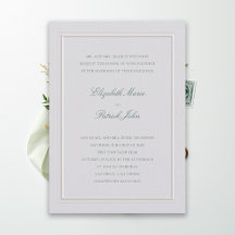 Formal Modern Classic Elevated Green Ivory Wedding