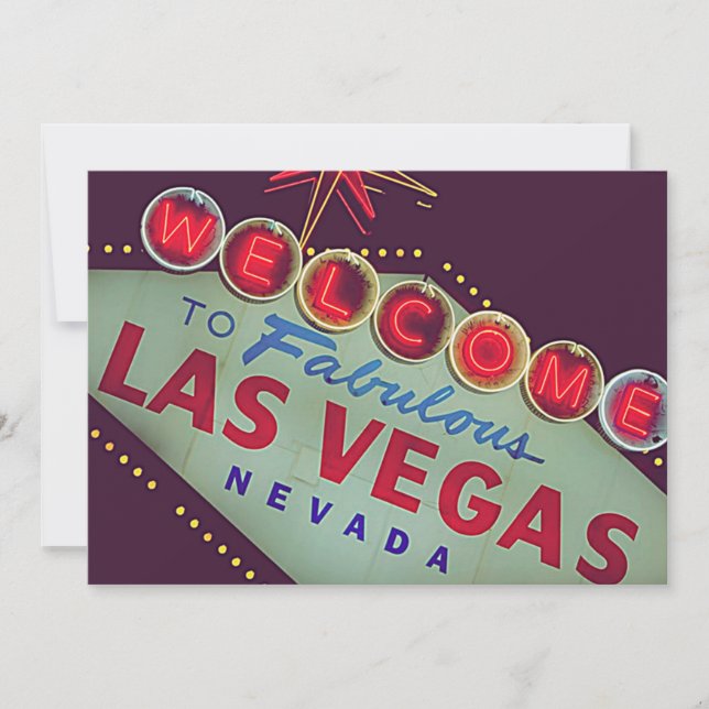 Invitación formal única Boda de Las Vegas (Anverso)
