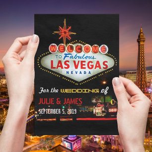 Invitación Formal Única de Boda en Las Vegas