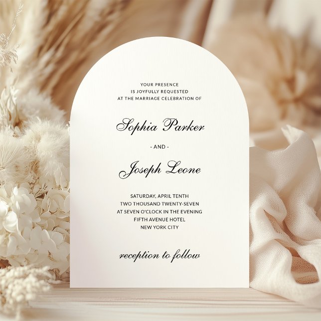 Invitación Formal y Clásico | Boda en Blanco y Negro (Subido por el creador)