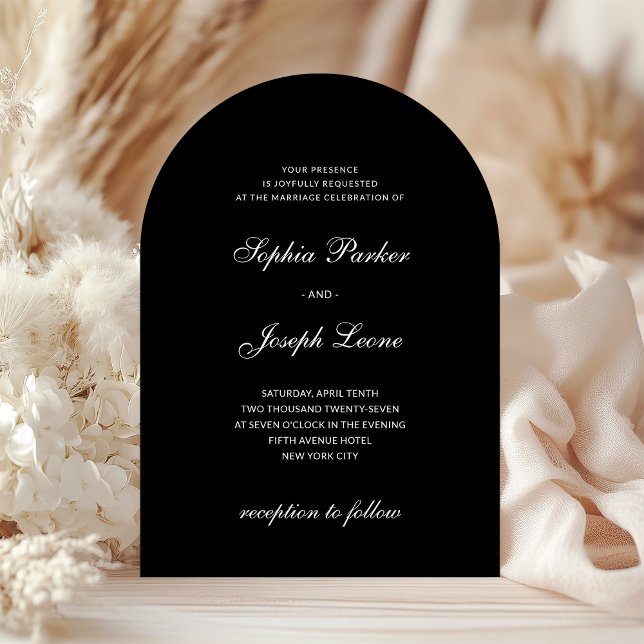 Invitación Formal y Clásico | Boda Negra (Subido por el creador)