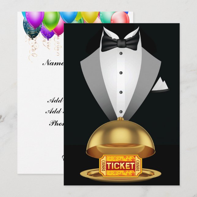 Invitación Formal y Divertida #3 (Anverso / Reverso)