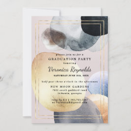 Invitación Formas abstractas artesanales | Graduación de la M