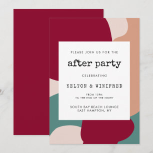 Invitación Formas abstractas contemporáneas después de la fie