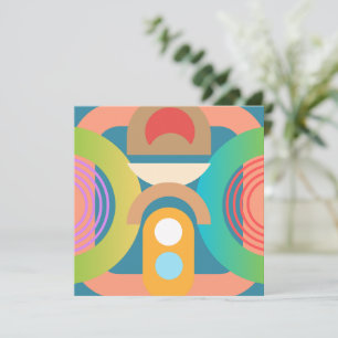 Invitación Formas Abstractas Geométricas - Mediados de Siglo