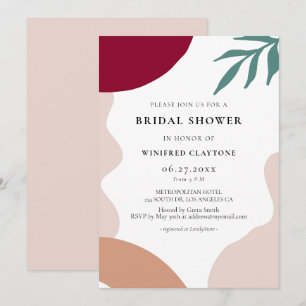 Invitación Formas abstractas modernas Ducha de novia