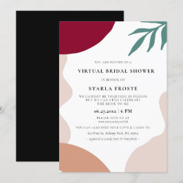 Invitación Formas abstractas modernas Ducha de novia virtual
