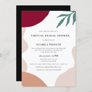 Invitación Formas abstractas modernas Ducha de novia virtual