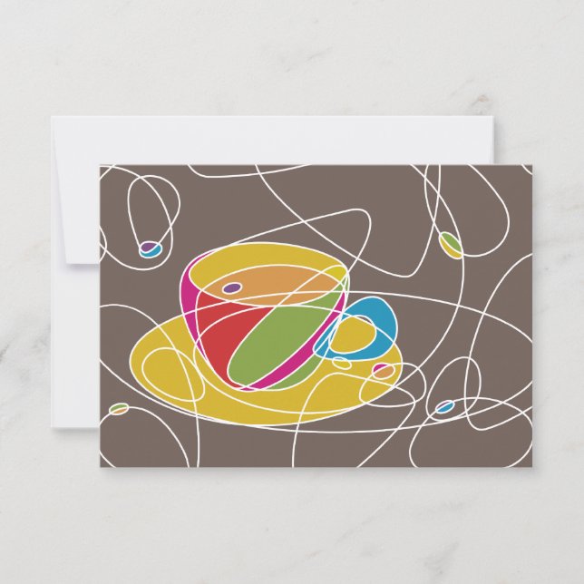 Invitación formas de COFFEE retro (Anverso)