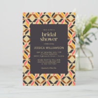 Formas geométricas modernas Ducha de novia amarill