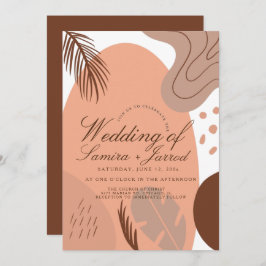 Invitación Formas orgánicas del arco tropical Boda botánico