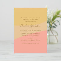 Formas orgánicas simples Sherbet Pastel Bridal Sho