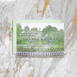 Invitación Forsyth Fountain Watercolor Savannah GA