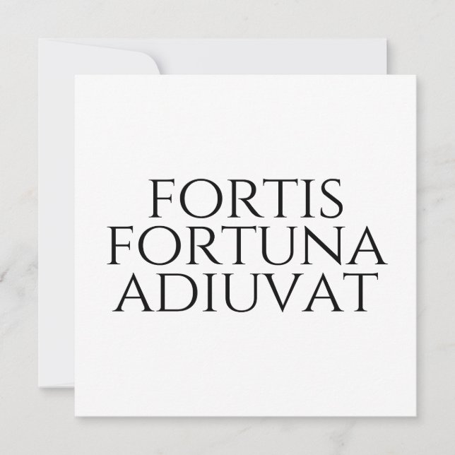 Invitación Fortis Fortuna Adiuvat (Anverso)