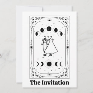 Invitación Fortuna Tarot Personalizado Celestial Luna Mágica