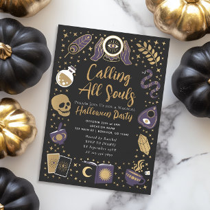 Invitación Fortune Teller Future Witchy Halloween Party
