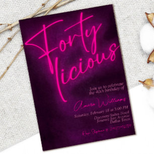 Invitación Fortylicious 40th Birthday Invitation