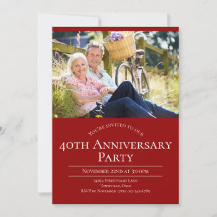 Invitación Foto 40 Aniversario de Boda