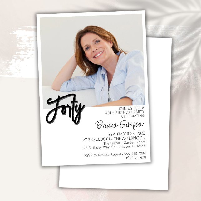 Invitación Foto 40 cumpleaños (Subido por el creador)