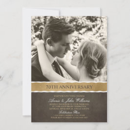 Invitación Foto 70º Aniversario de Boda Tu Imagen Aquí