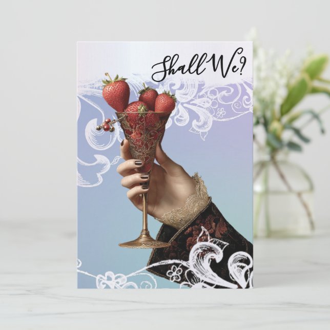 Invitación *~* FOTO A101 Cóctel Ornate 1 DESPEDIDA DE SOLTERA (Anverso de pie)