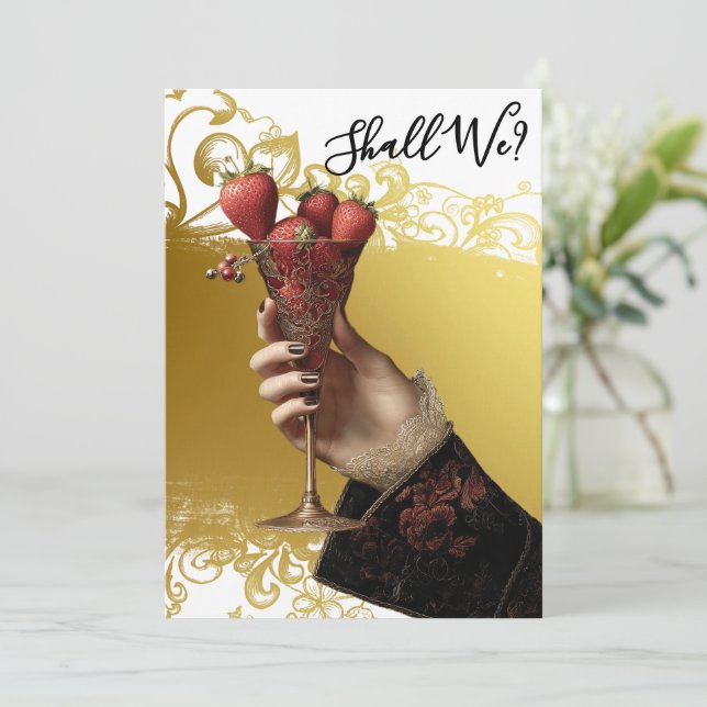 Invitación *~* FOTO A101 Cóctel Ornate 1 DESPEDIDA DE SOLTERA (Anverso de pie)