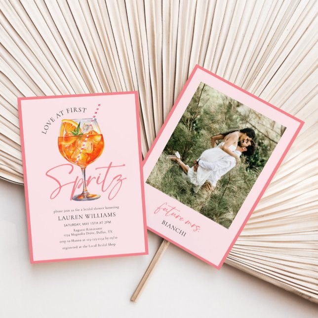 Invitación Foto acuática Aperol Spritz Bridal Shower (Subido por el creador)