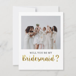 Invitación Foto adorable moderna ¿Quieres ser mi dama de hono