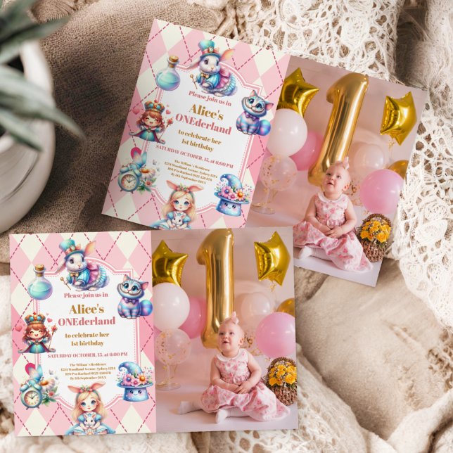 Invitación Foto Alicia en el país de las maravillas Fiesta de (Subido por el creador)