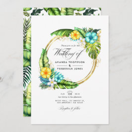 Invitación Foto Aloha Tropical Summer Beach Wedding