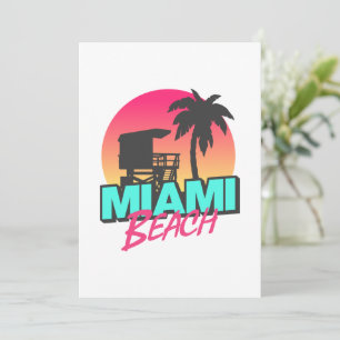Invitación Foto antigua de viaje a Miami Beach