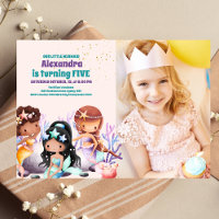 Foto Aqua Green Gold Little Mermaid Birday