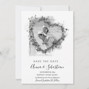 Invitación *~* FOTO AR6 BODA Corazón SAVE FECHA QR