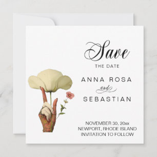 Invitación *~* Foto AR6 X Elegante Vintage Salva la fecha