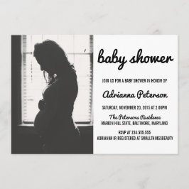 Invitación Foto Baby Shower moderna y sencilla