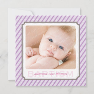 Invitación FOTO BAPTISM INVITA :: candystripes 5SQ