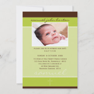 Invitación FOTO BAPTISM INVITA :: se ve suavemente 4P
