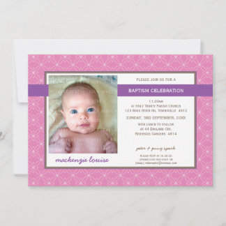 Invitación FOTO BAPTISM INVITE : gloria 7L