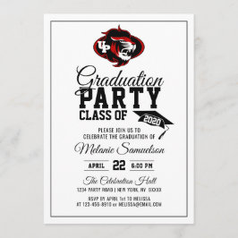 Invitación FOTO blanca moderna de la fiesta de graduación de